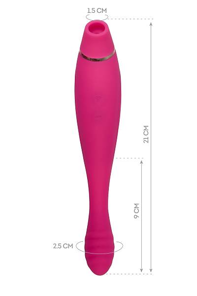 JOS Danvi vakum dalgas� uyar�ml� vibrat�r, Silikon, Pembe, 21,5 cm