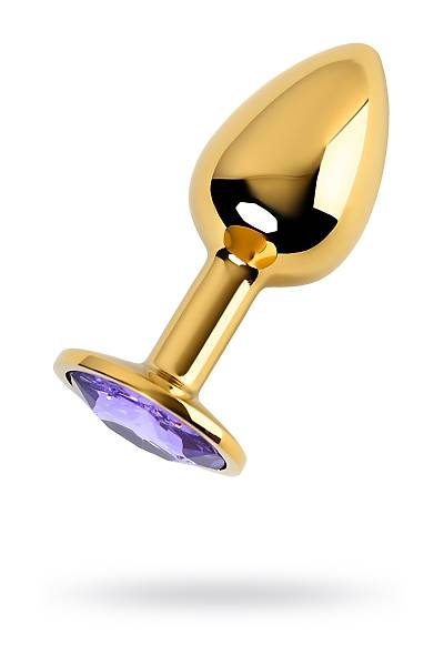 Metal by TOYFA anal klf, Metal, altn, mor kristalli, 7 cm,  2,8 cm, 50 g