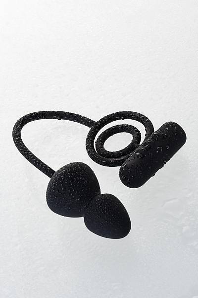 Erotist Ekstra Stim�lasyonlu Anal Plug, silikon, siyah