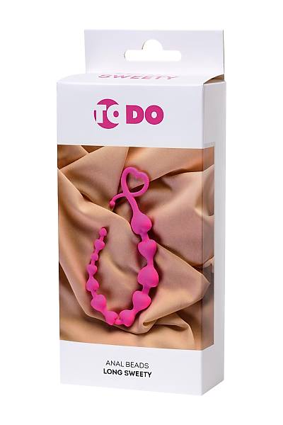 ToDo by Toyfa Long Sweety anal Zinciri, silikon, pembe, 34 cm, � 2,7 cm