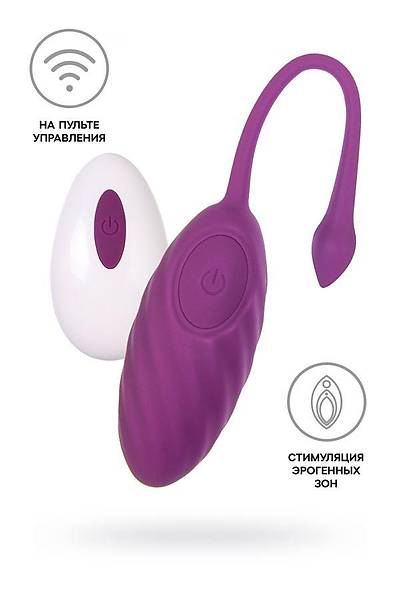 Uzaktan Kumandal� Titre�imli Yumurta Purr, Silikon, Mor, 18 cm
