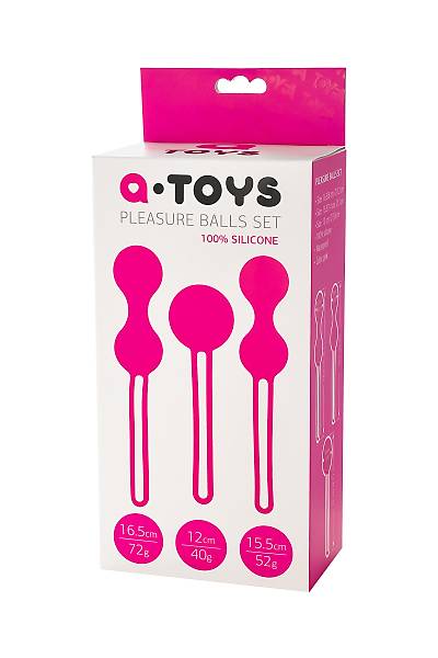 A-Toys by TOYFA Redvil vajinal toplar, silikon, pembe, 16,5 cm