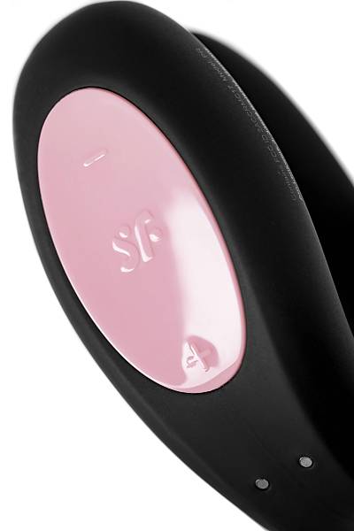 Satisfyer Double Fun Black �iftler ��in Mini Vibrat�r, silikon, siyah, 18 cm