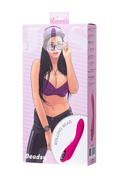 JOS BEADSY Uyarc Bilyal Vibratr, Silikon, Pembe, 21 cm