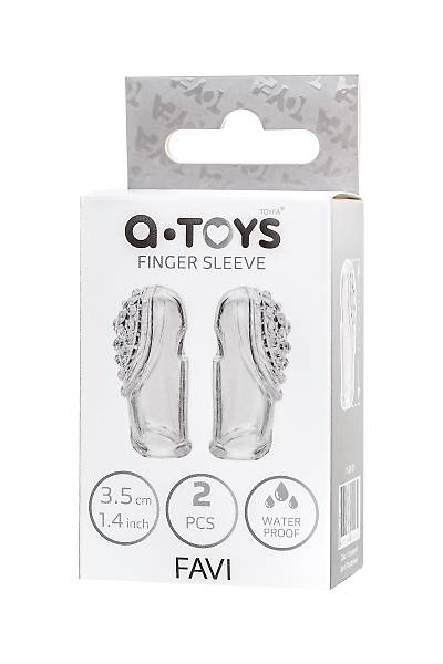 A-toys by TOYFA Favi parmak ucu seti, TPE, transparan, 3,5 cm