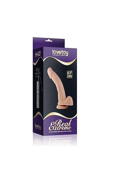 LOVETOY Real Extreme E�imli 22 cm Vantuzlu Realistik Dildo Penis