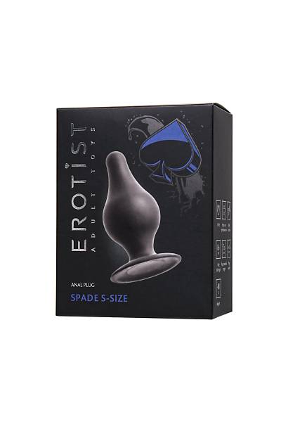 Erotist Spade S anal klf, Silekspan, siyah, 8 cm