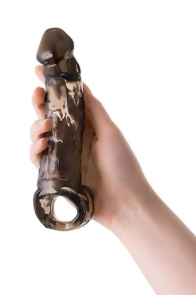 Toyfa XLover ba�l���, boyutu artt�rmak i�in, TPE, siyah, 19.5 cm