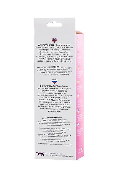A-Toys by TOYFA Marchy tarafndan gereki olmayan vibratr, silikon, pembe, 16,6 cm,  3