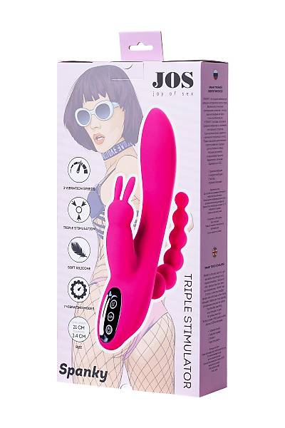 JOS SPANKY ��l� titre�im uyar�c�s�, silikon, pembe, 21 cm