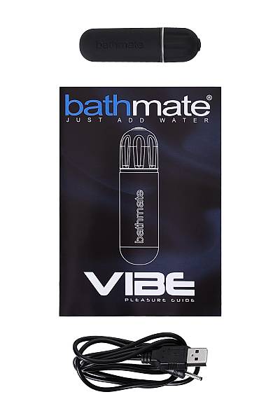 Bathmate Vibe Bullet Black, �arj edilebilir, su ge�irmez, plastik, siyah