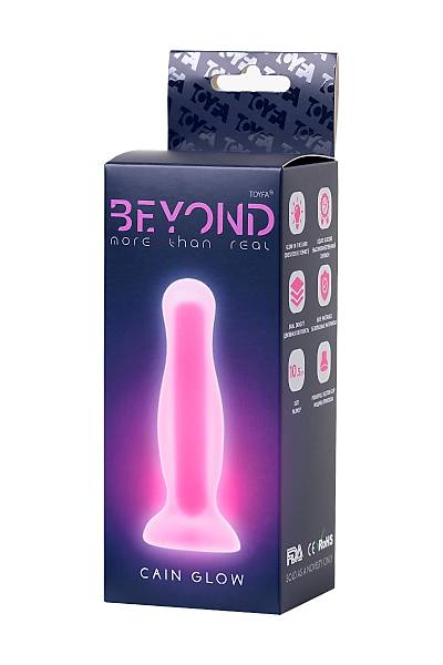 Beyond by Toyfa Karanl�kta parlayan anal k�l�f Cain Glow, Silikon, Transparan, 10 cm