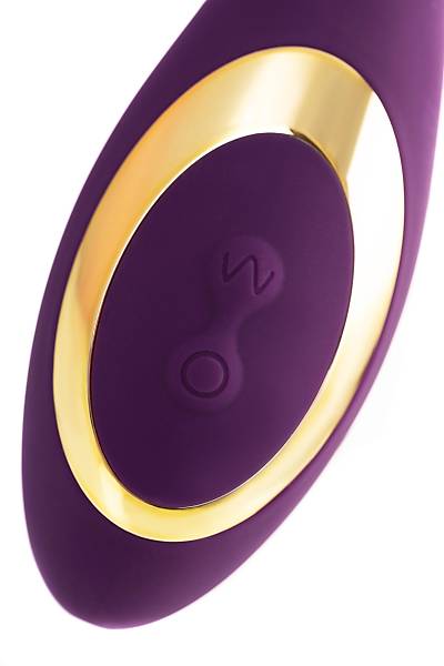 L'ERONA by TOYFA Mave ift stimlasyonlu masaj aleti, silikon, mor, 14 cm