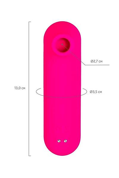 EroTeq Dijital Ekran Vakum Dalga Uyar�c�l� Molette, Silikon, Pembe, 13 cm
