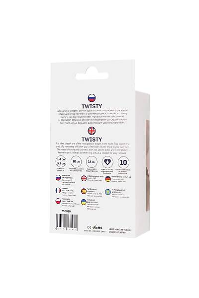 ToDo by Toyfa Twisty anal k�l�f, silikon, mor, 14 cm, � 3,2 cm