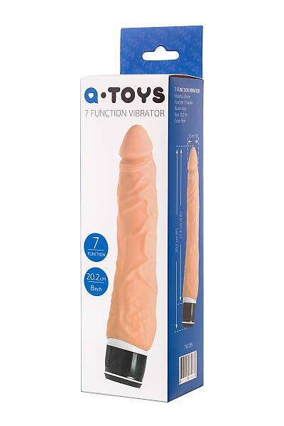 A-Toys by TOYFA Ak�n Ger�ek�i Vibrat�r�, silikon, ��plak, 20,2 cm