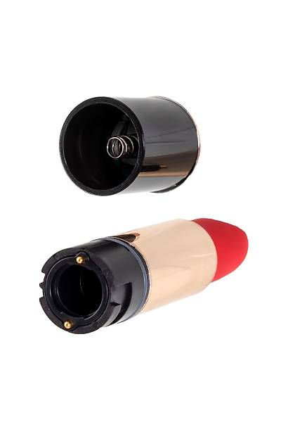 L'eroina Merlo Mini Ruj Vibratr, ABS plastik, Siyah, 10,5 cm