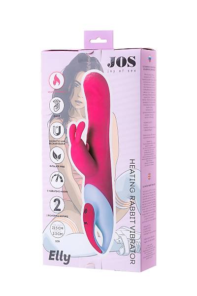 JOS ELLY klitoral stimlatrl vibratr, stmal, silikon, pembe, 21,5 cm