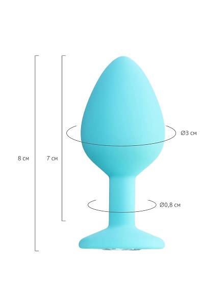 ToDo by Toyfa Brilliant anal k�l�f, silikon, mavi, 8 cm, � 3 cm, 50 g