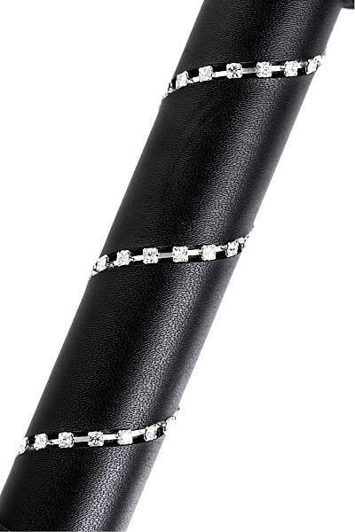 Anonymo #0005 Flogger, PU deri, siyah, 64 cm