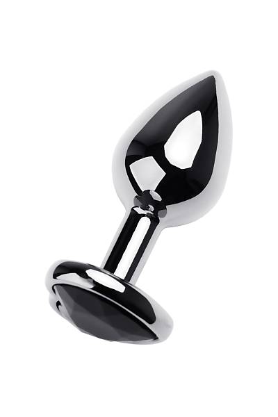 Metal by TOYFA anal klf, Metal, gm, siyah kristalli, 7 cm,  2,7 cm, 50 g