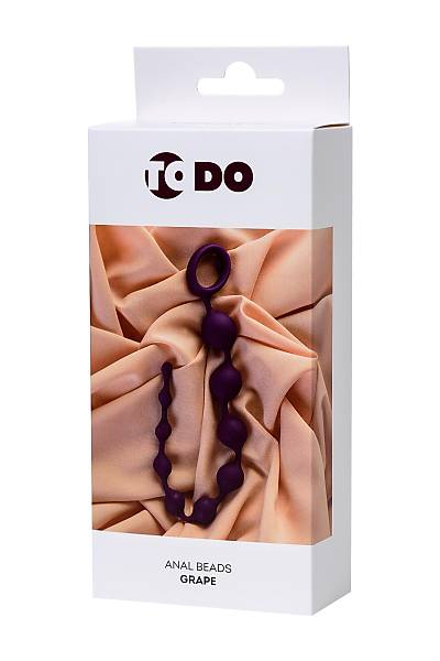 ToDo by Toyfa Grape anal Zinciri, silikon, mor, 35 cm, � 2,7 cm