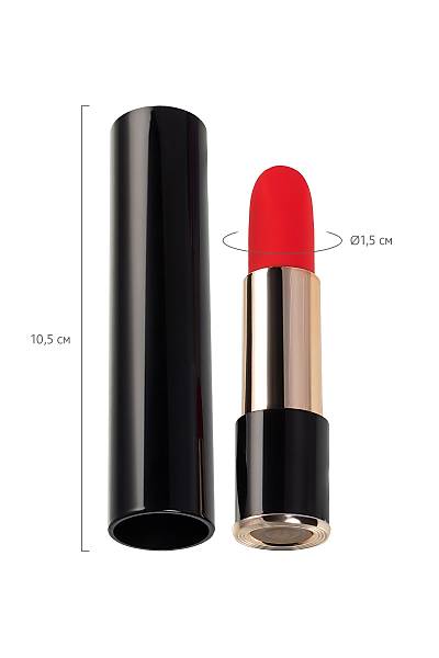 L'eroina Merlo Mini Ruj Vibratr, ABS plastik, Siyah, 10,5 cm
