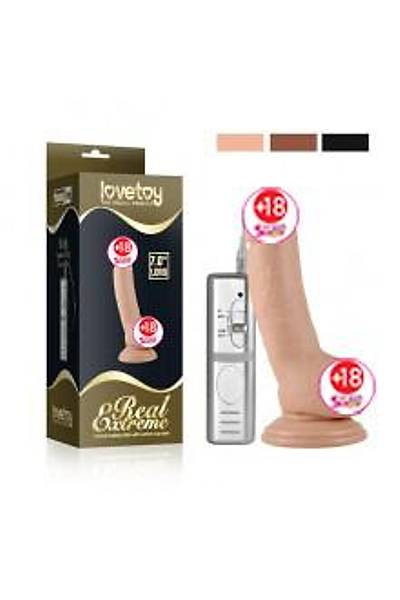 Lovetoy Real Extreme Titre�imli Realistik Vibrat�r Penis 18 cm