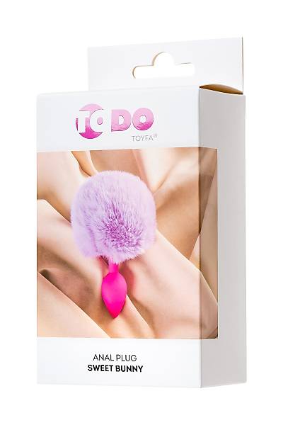 ToDo by Toyfa Sweet bunny kuyruklu anal k�l�f, silikon, pembe, 13 cm, � 2,8 cm, 44 g