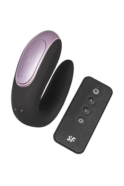 Satisfyer Double Fun Black �iftler ��in Uzaktan Kumandal� ve Telefon Uygulamal� Mini Vibrat�r