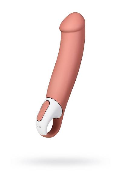Satisfyer Vibes Master Vibrat�r Ger�ek�i olmayan , silikon, bej, 23,5 cm.