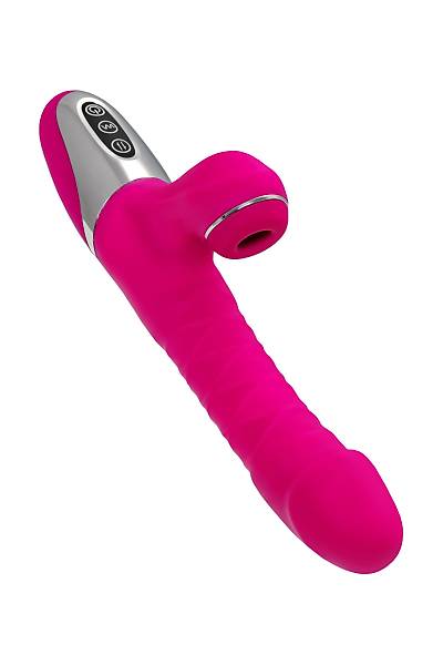JOS TO-FROLLY Vakum Dalgas� Vibrat�r�, Silikon, Pembe, 21,5 cm