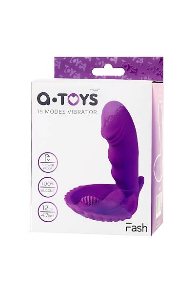 A-Toys by TOYFA Klitoral uyar�c� vibrat�r, silikon, mor, 12 cm