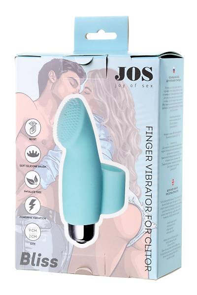 JOS BL�SS klitoral stim�lasyon ba�parma�� vibrat�r�, silikon, mavi, 9 cm