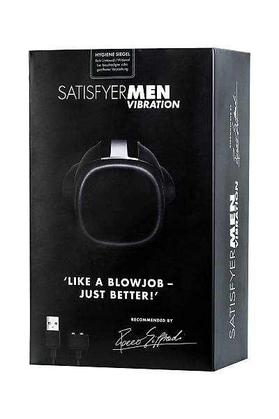 Satisfyer Men Vibration Masturbator, Silikon, Siyah, 14,5 cm