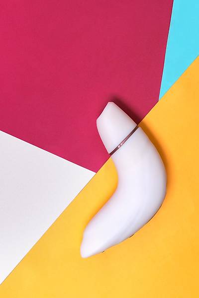 Satisfyer Pro Plus Klitoral stimlatr  Titreim, Silikon + ABS plastik, beyaz, 19 cm.