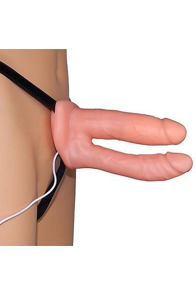 Vibrating Unisex Hollow Strap On