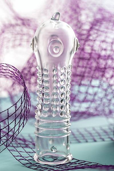 A-Toys by TOYFA penis k�l�f� TPR, transparan, 14,7 cm