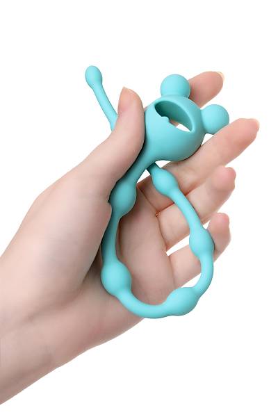 ToDo by Toyfa Froggy anal zinciri, silikon, mavi, 27,4 cm, � 1,4 cm