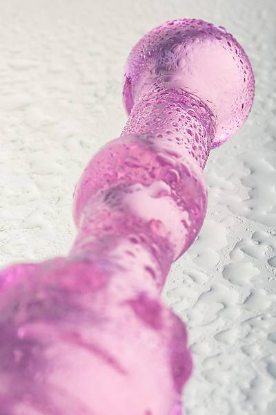 Sexus Glass �ift tarafl� yapay penis, cam, pembe, 17 cm