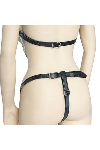 Fancy Fantezi Zincir Detayl Sexy Badi