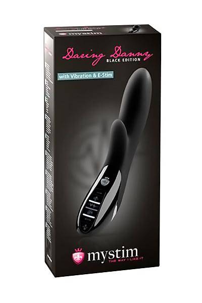 Mystim Daring Danny Elektro Stimlasyonlu Silikon Vibratr Siyah, 27 cm