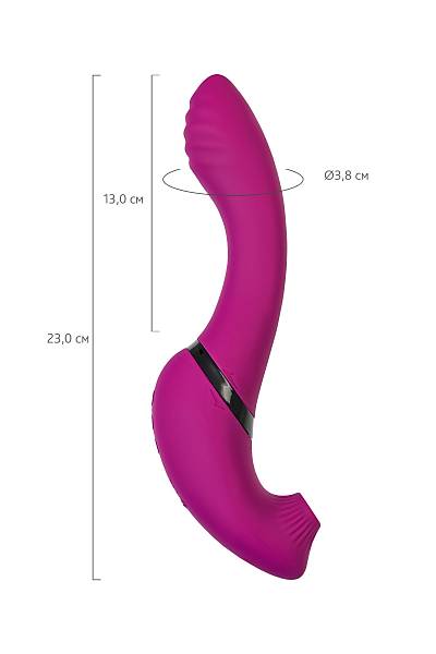 JOS Vakum uyarml dner vibratr Spinser, silikon, mor, 23 cm