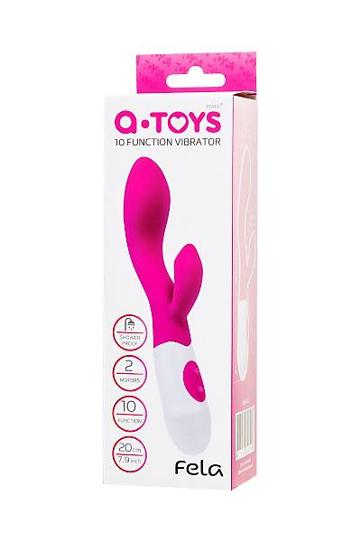 A-Toys by TOYFA Fela Klitoral uyar�c� vibrat�r, silikon, pembe, 20,5 cm