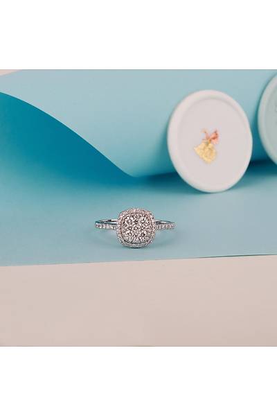 Cushion 0,55 Karat P�rlanta Alt�n Y�z�k
