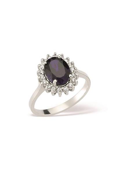 Safir 6,96 P�rlanta 0,55  Karat P�rlanta Alt�n Y�z�k
