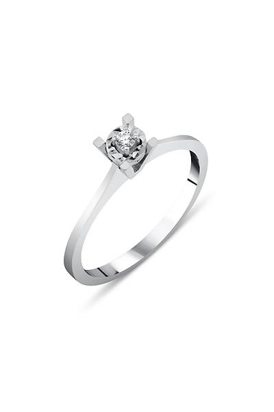 Tekta� 0,12 Karat P�rlanta Alt�n Y�z�k