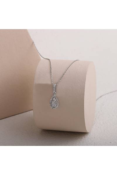 Damla 0,45 Karat P�rlanta Alt�n Kolye