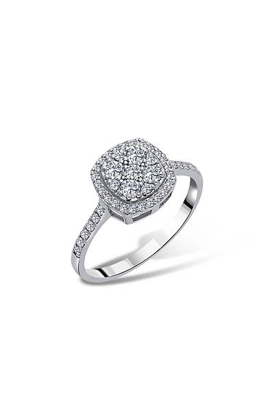 Cushion 0,40 Karat P�rlanta Alt�n Y�z�k