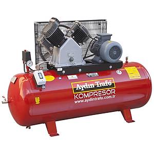 AydınTrafo 5.5 Hp 12 Bar 300 Lt 380V Hava Kompresörü - 22-300 5.5
